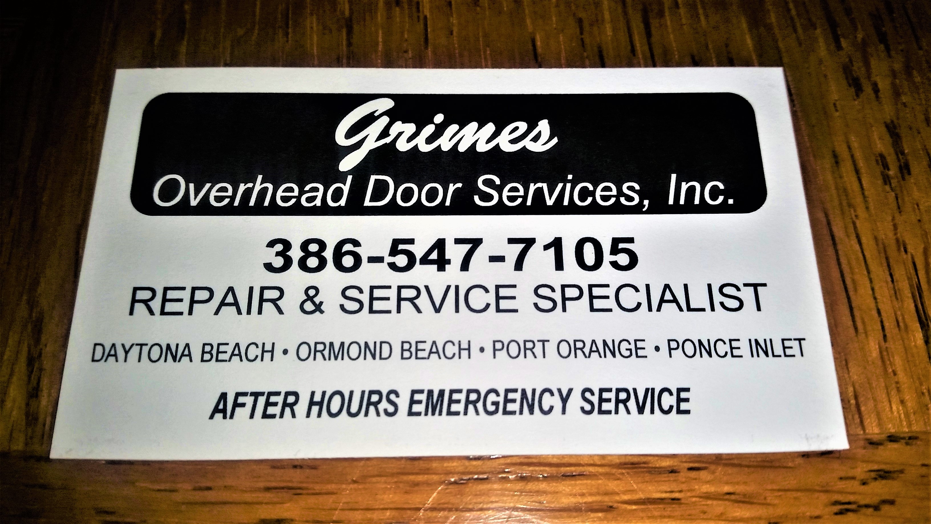 Logo for Grimes Overhead Door Services Inc